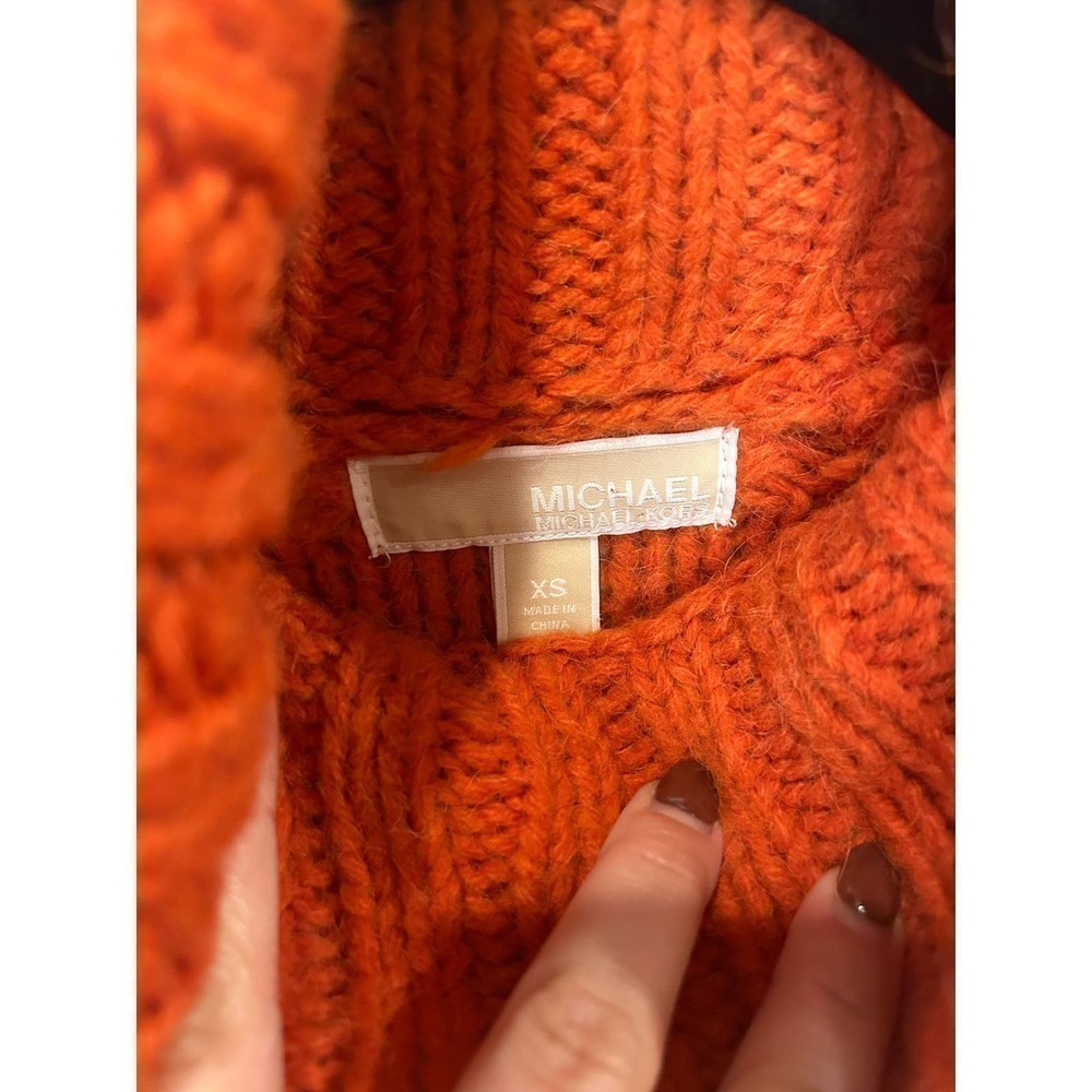 Michael Kors Striped Brown Sweater Poncho XS - Picture 2 of 4